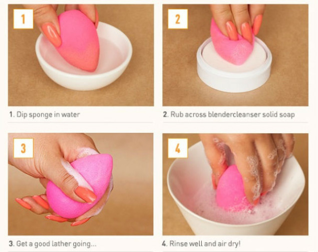 Mencuci beauty blender